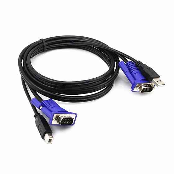 Кабель KVM VGA + USB 1.4 м для мыши, клавиатуры и монитора Киев