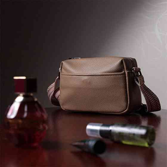 Небольшая сумка на одно отделение для стильных женщин из натуральной кожи Vintage 22604 Бежевая Киев