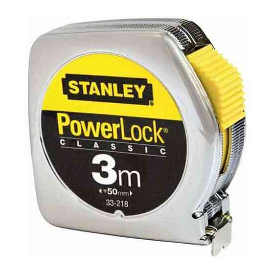 Рулетка STANLEY POWERLOCK 3 м х12.7 мм мм армована стрічка. пластикова (0-33-218) Одеса