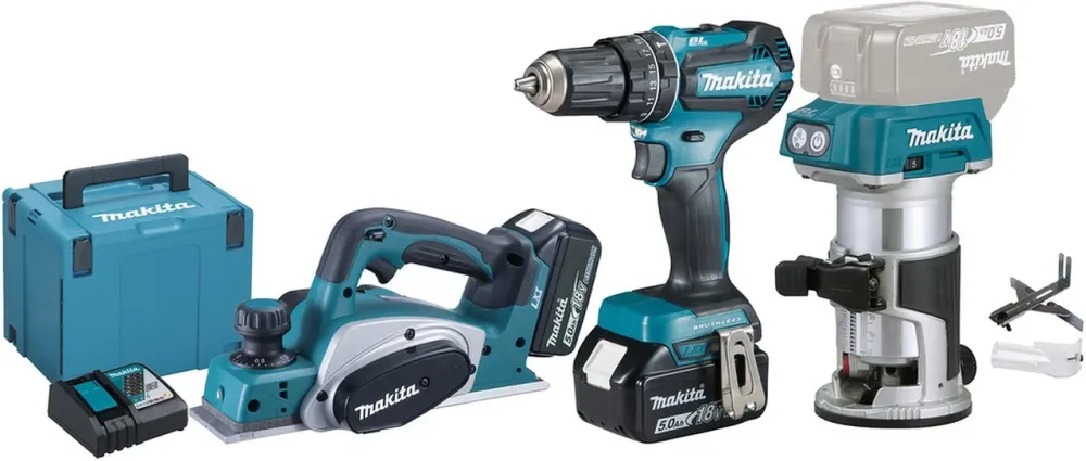 Makita DLX3116TJ Aku zestaw narzędzi Li-ion LXT 18V (2xBL1850B+DC18RC+MAKPAC) Київ - фото 1