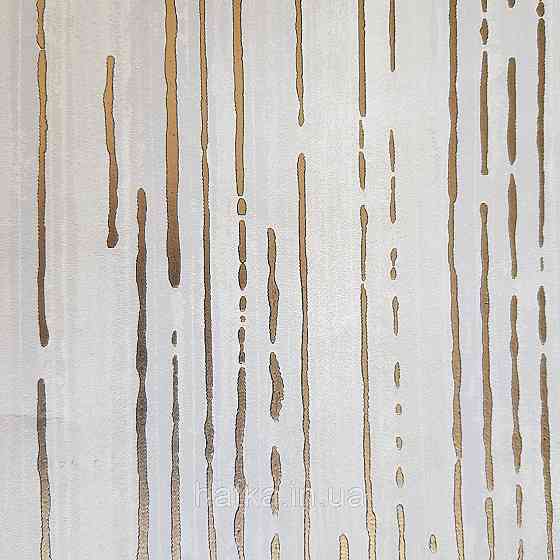 Шпалери флізелінові еко Galerie Metallic FX 0,53Х10 вертикальні смужки структурні золотисті піщані сірі Київ