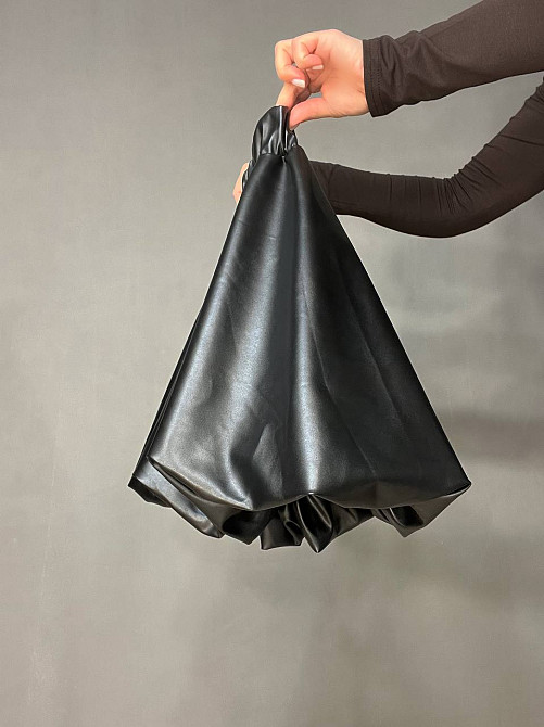 Юбка женская Ariadna 2418 короткая пышная баллон на резинке экоркожа черная, черный, M Киев - изображение 16