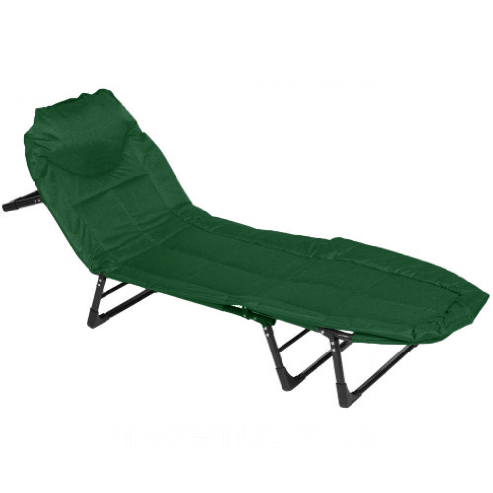 Розкладне крісло шезлонг ліжко Bonro 200 см Садовий лежак пляжний шезлонг темно зелений Мостиська - фото 4
