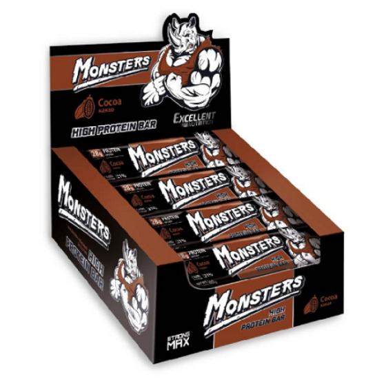 Протеиновые батончики Monsters Strong Max 80g x 20шт какао Киев