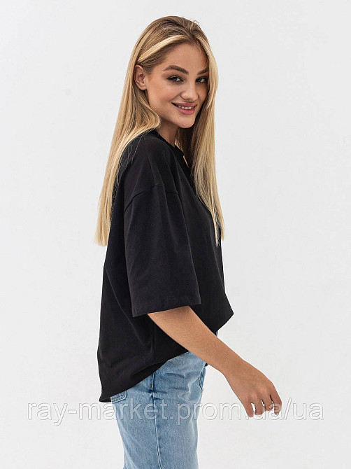 Футболка оверсайз RAY OVERSIZE женская черная (U0104W-Black) Киев - изображение 3