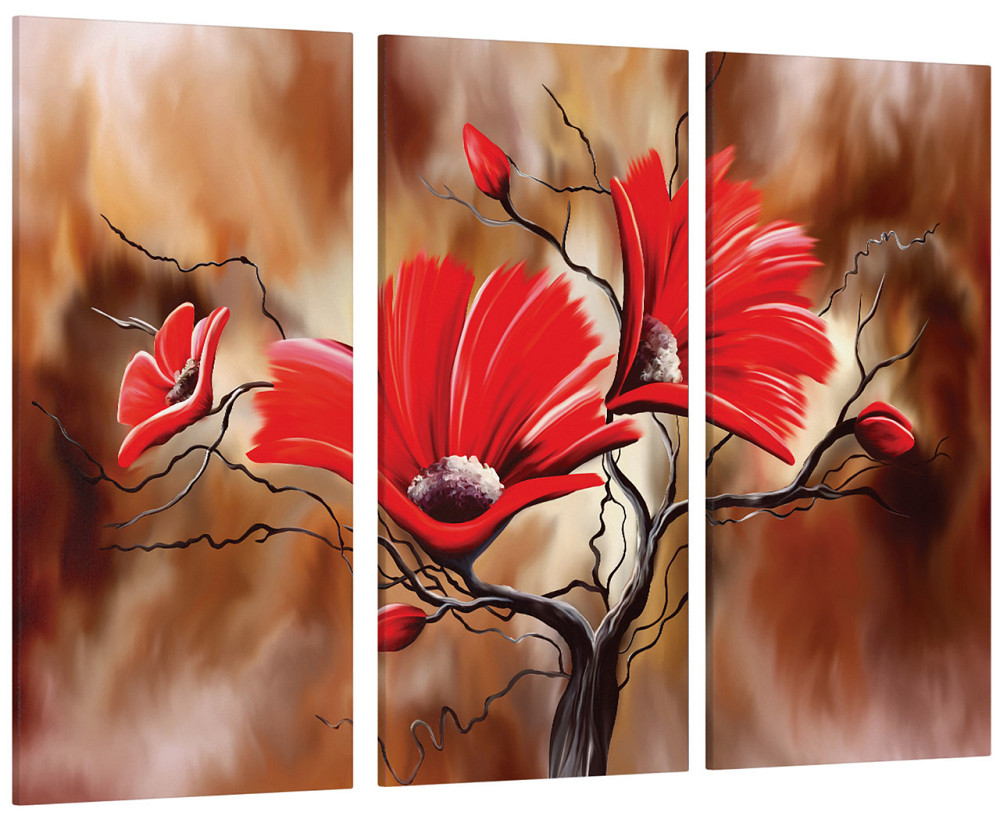 Модульна картина Квіти Абстракція Art-140_XXL Київ - фото 1