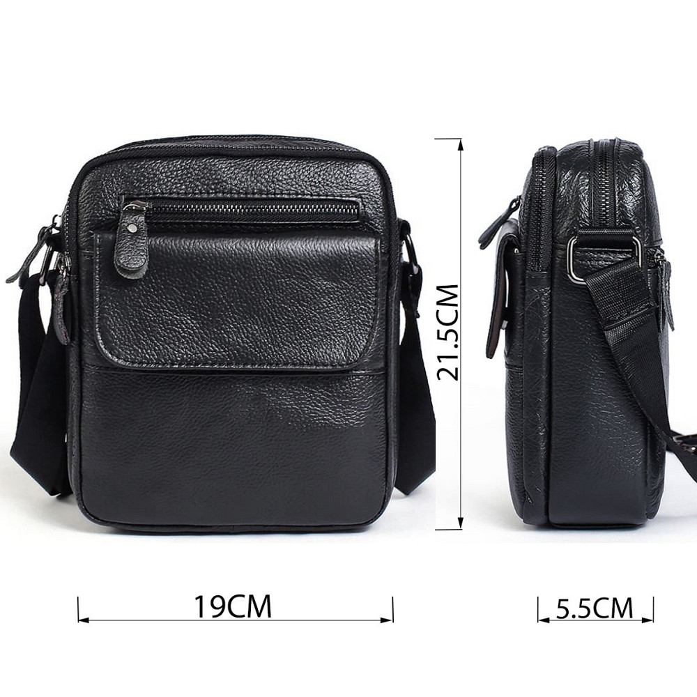 Сумка мужская зернистая Черная (Vintage) Киев - изображение 13