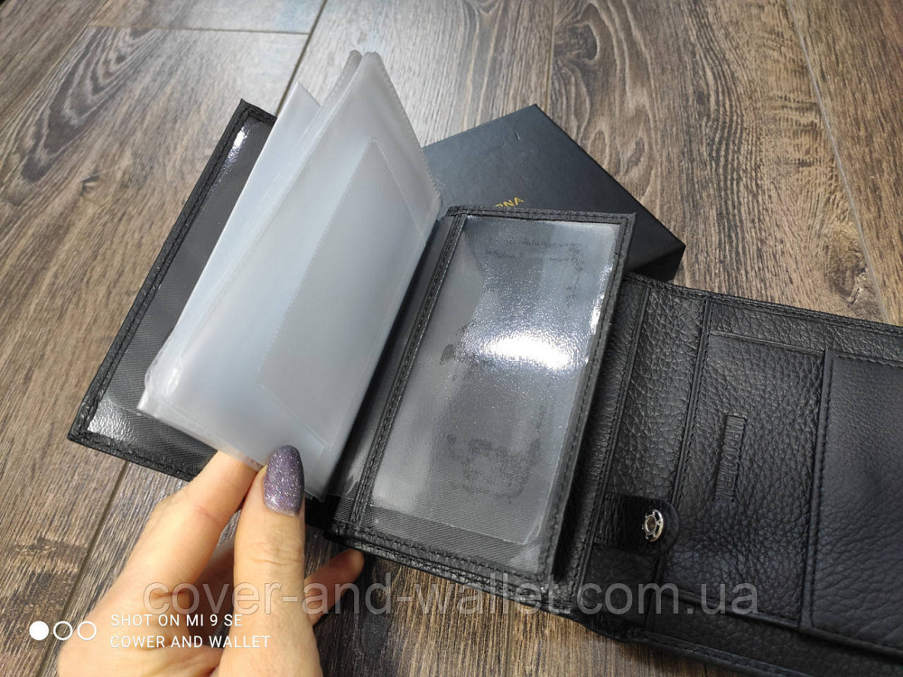 Мужской кожаный кошелек для денег и документов Marco Coverna M1 Киев - изображение 5