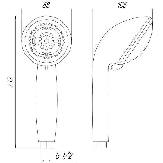 Душевая лейка Topaz NF-2288-00-LOTUS (000025266) Киев