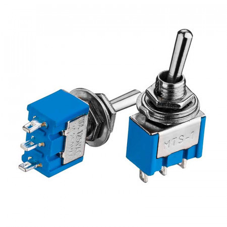 Тумблер MTS-123 (ON)-OFF-(ON) (3 pin) 6А; 250VAC Daier Полтава - изображение 1