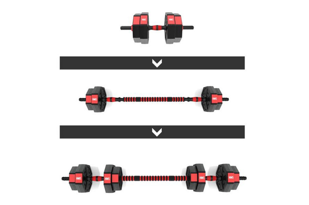 Набір композитні штанга та гантелі 15 кг HMS SGC15 Київ - фото 3