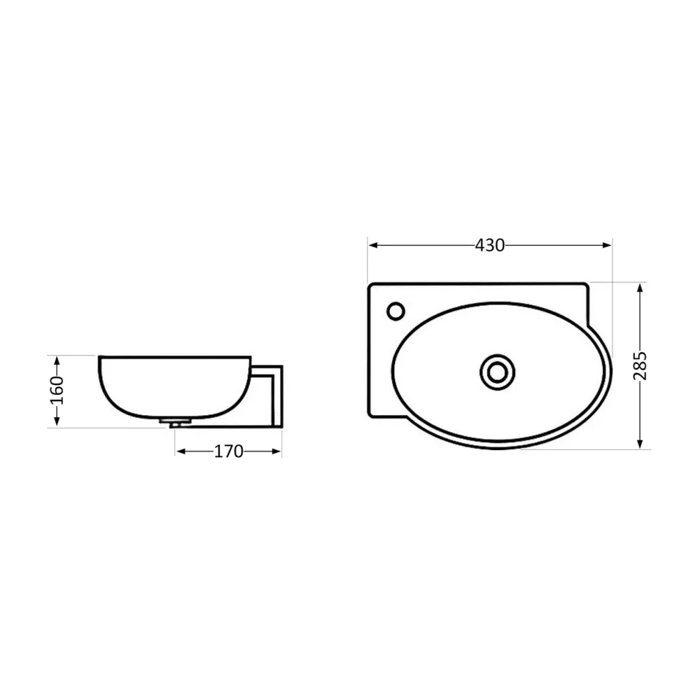 Раковина Qtap Leo 430x285x160 White QT11111008LW Киев - изображение 2
