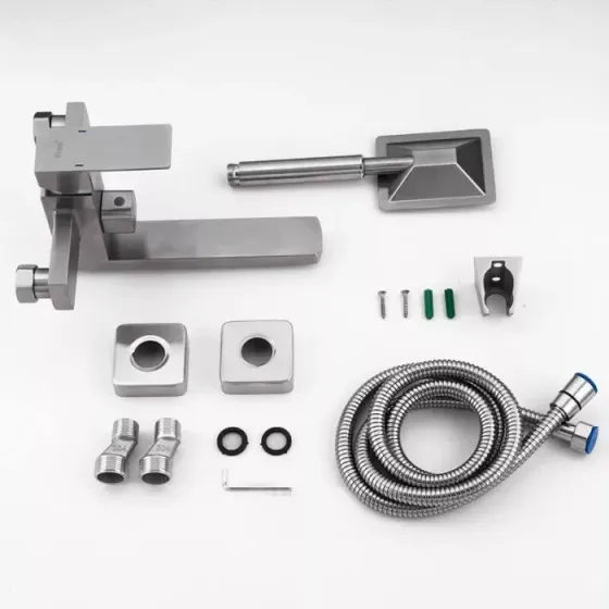 Смеситель для ванны с душевым гарнитуром Frap H802 F32802 сатин Киев