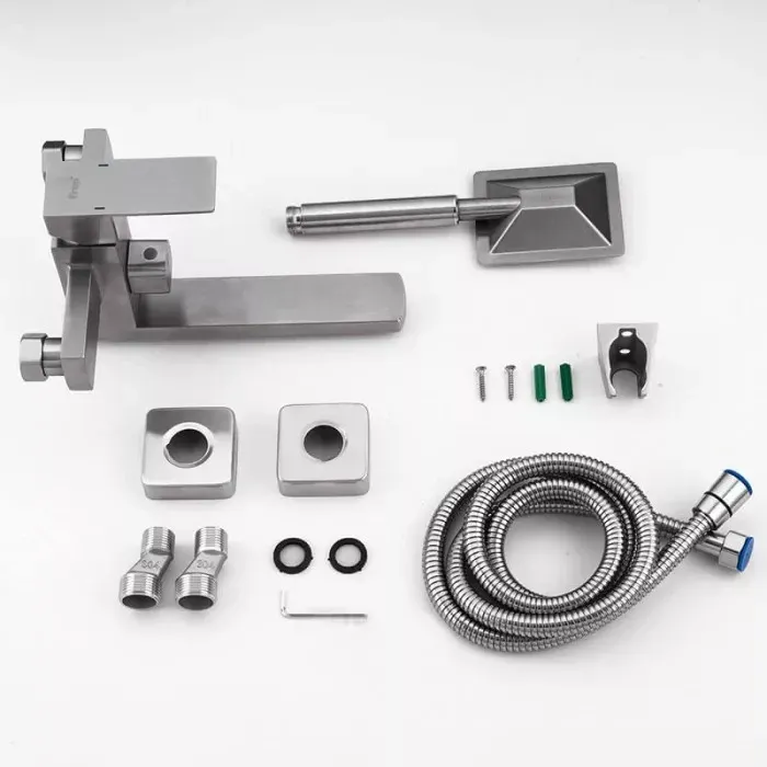 Смеситель для ванны с душевым гарнитуром Frap H802 F32802 сатин Киев - изображение 6