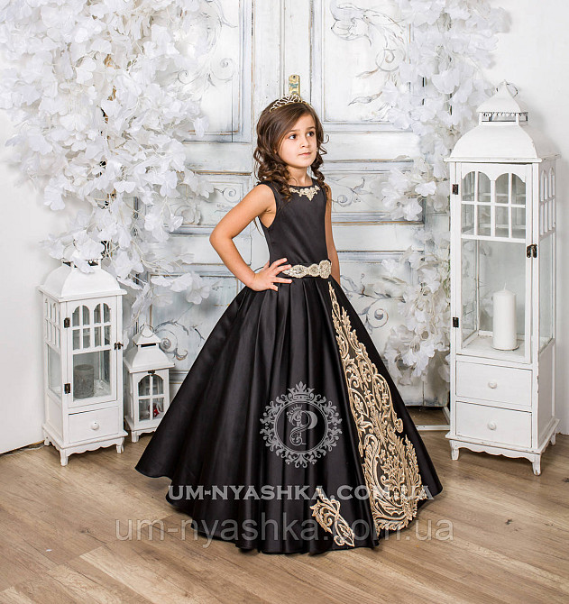 Шикарное длинное платье с золотым или черным купоном Адель на 6-8 лет Кривой Рог - изображение 5