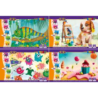 Альбом для рисования ZiBi А4, SMART Line 12 листов, на скобе (ZB.1414) Винница