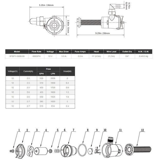Аэратор Вертикальный 600Gph Seaflo Киев - изображение 3
