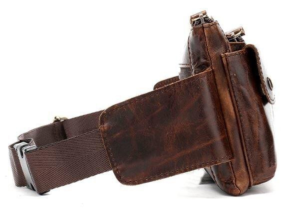 Поясная cумка мужская Vintage 14815 Коричневая Киев - изображение 2