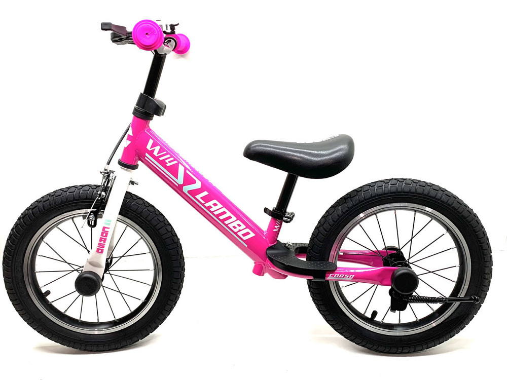 Велобіг CORSO LAMBO сталева рама надувні колеса 14' Рожевий (LB-14962) Чернігів - фото 3