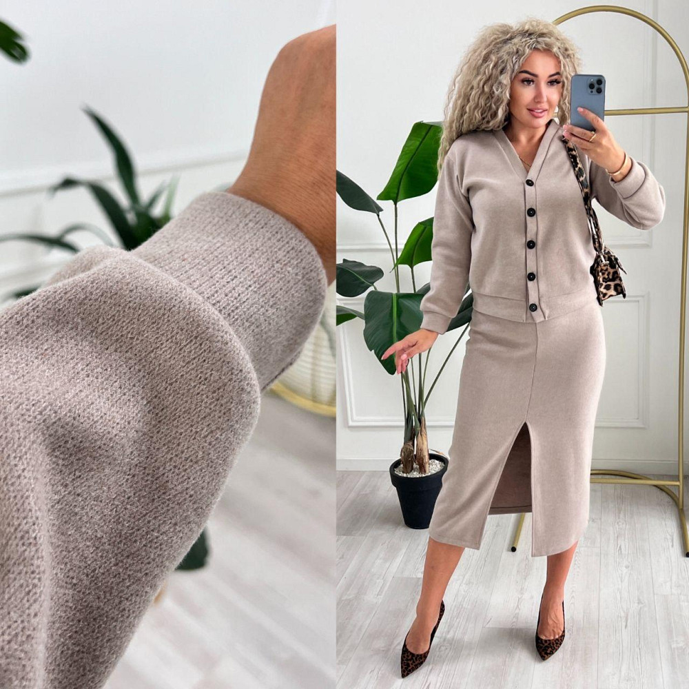 Женский невероятный костюм кардиган+юбка ангора вязка на трикотаже Моко, 40/42 Одесса - изображение 8