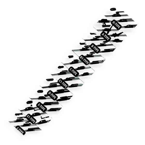 Щітка oximo multi безкаркасна 475мм + 7 адаптерів двірника Мукачево