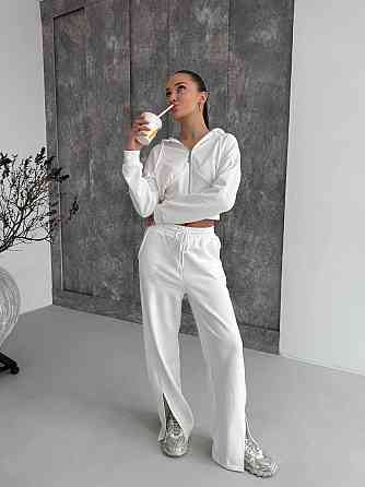 Женский повседневный костюм двойка турецкая петля Молочный, 46/48 Одесса