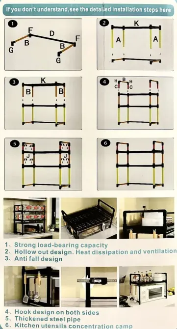 Стеллаж, полка над микроволновкой 48х26х71 см Коломия - фото 4