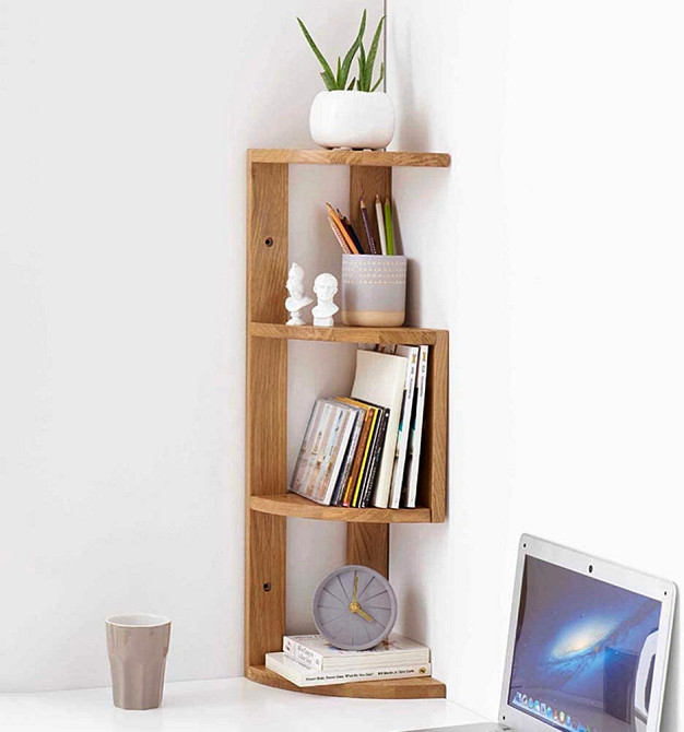 Угловая настенная полка 