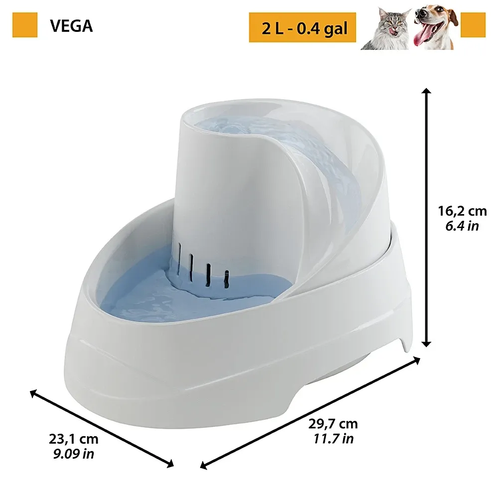 Поїльник фонтан з фільтром для дрібних собак і кішок Ferplast Vega Sanitized (Ферпласт Вега) Запоріжжя - фото 2