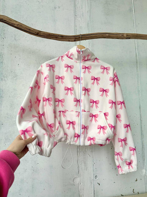 Женская стильная теплая худи с принтом на флисе Одесса - изображение 1