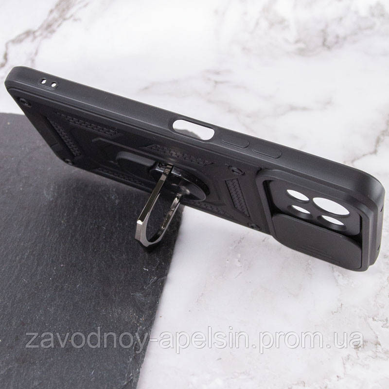 Xiaomi Redmi 13 Противоударный чехол Шторка (черный) Одесса - изображение 3