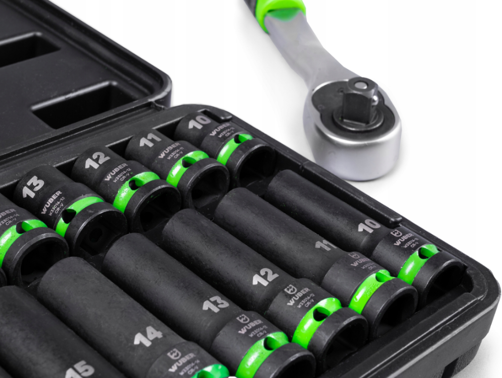 Набор ударных торцевых головок 1/2» 10-19мм Wuber (Польша) Киев - изображение 7