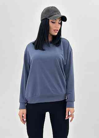 Базовий світшот з двонитки "Kaplan" оптом | Норма і батал 46-48, Графіт Київ