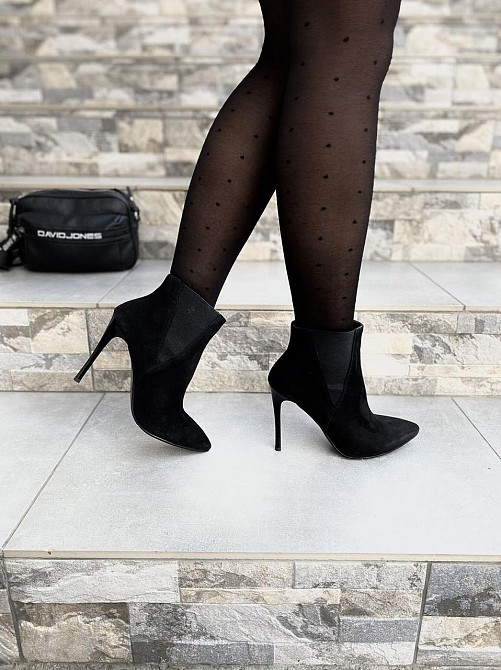 SANTINI Жіночі черевики SANTINI чорні натуральна замша 36р. каблук 11см висота 10см (70543-21) Коломыя - изображение 7