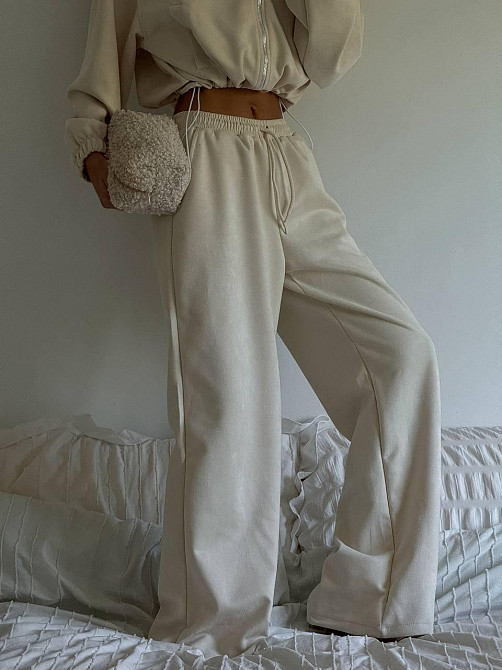 Женский базовый костюм двойка: кофта и брюки замша Одесса - изображение 6