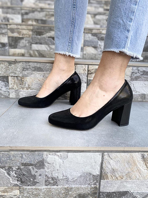 Stepter Туфлі жіночі STEPTER чорні натуральна шкіра каблук 7 см розмір 39 (3867) Коломыя - изображение 7
