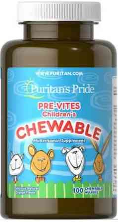 Мультивітаміни для дітей Puritan's Pride Pre-Vites Children's Multivitamin - 100 Chewables Київ
