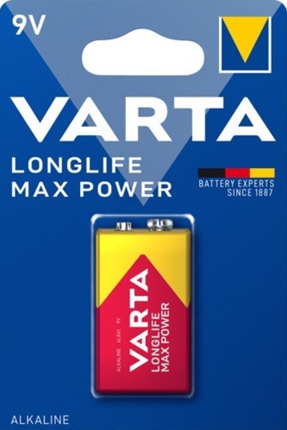 Батарейка крона VARTA LONGLIFE MAX POWER 6LR61 1.5V 1 шт. бл. Рівне - фото 1