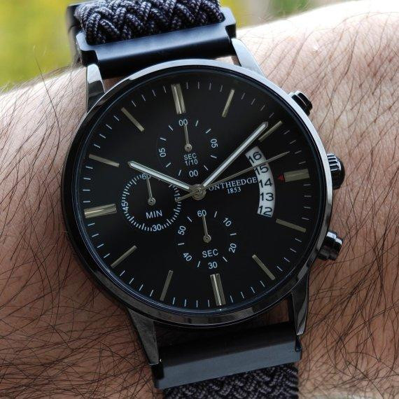 Годинник чоловічий наручний MegaLith Super Nylon (2 ремінці) Чорний Вінниця - фото 5