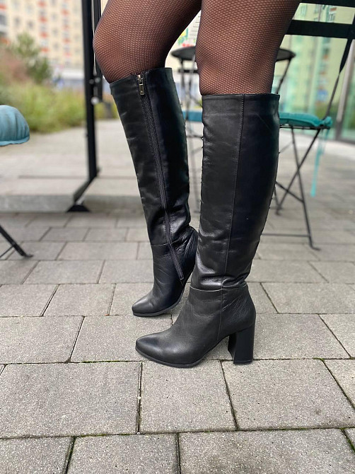 Nivelle Чоботи жіночі NIVELLE 1111 чорні (весна-осінь, шкіра натуральна) (6076) Коломия - фото 4