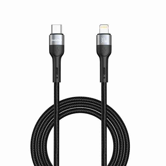 Кабель Winso Pro Type-C to Lightning 30W TPE+плетіння 2м чорний Львів