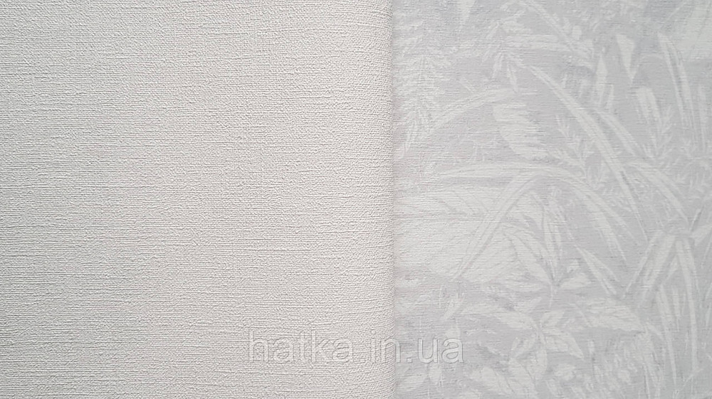 Шпалери вінілові на флізеліні AS creation Amber метрові однотонні структурні під тканину матові білі Київ - фото 1