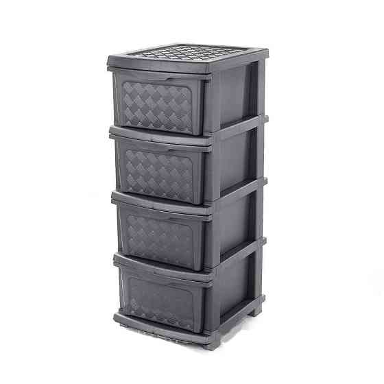 Пластиковый комод R-PLASTIC 34*40 СМ Серый Одесса