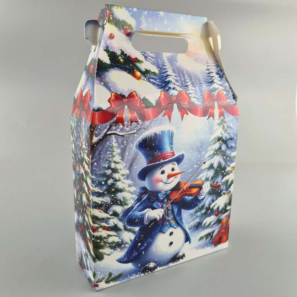 Новогодняя подарочная картонная упаковка для конфет (600грм) №226 