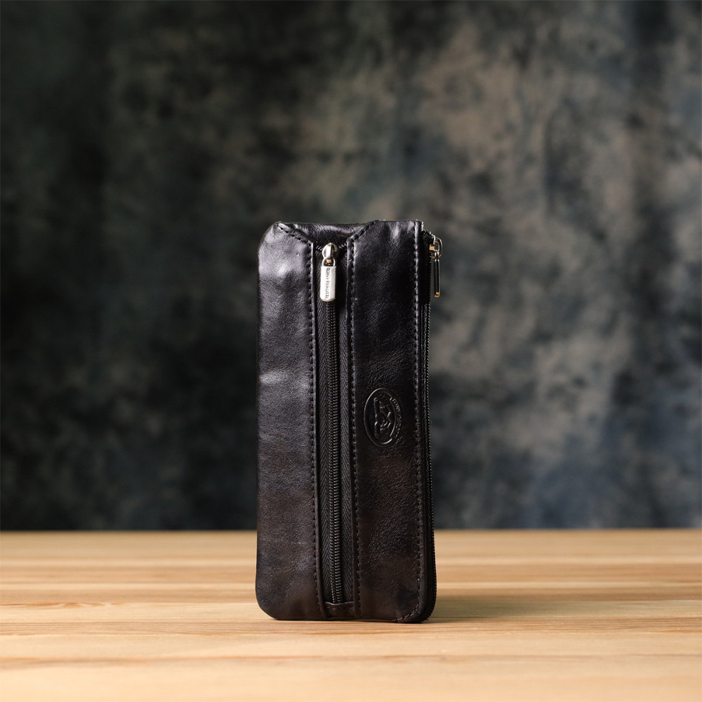 Містка ключниця на одне відділення з гладкої натуральної шкіри Tony Perotti 20851_1 (2686 nero) Чорний Київ - фото 8