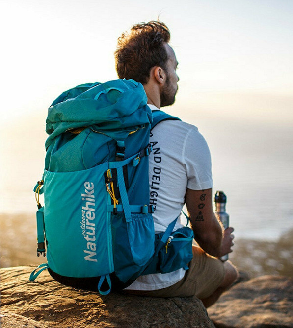 Рюкзак туристичний Naturehike NH18Y045-Q, 45 л, блакитний Київ - фото 4