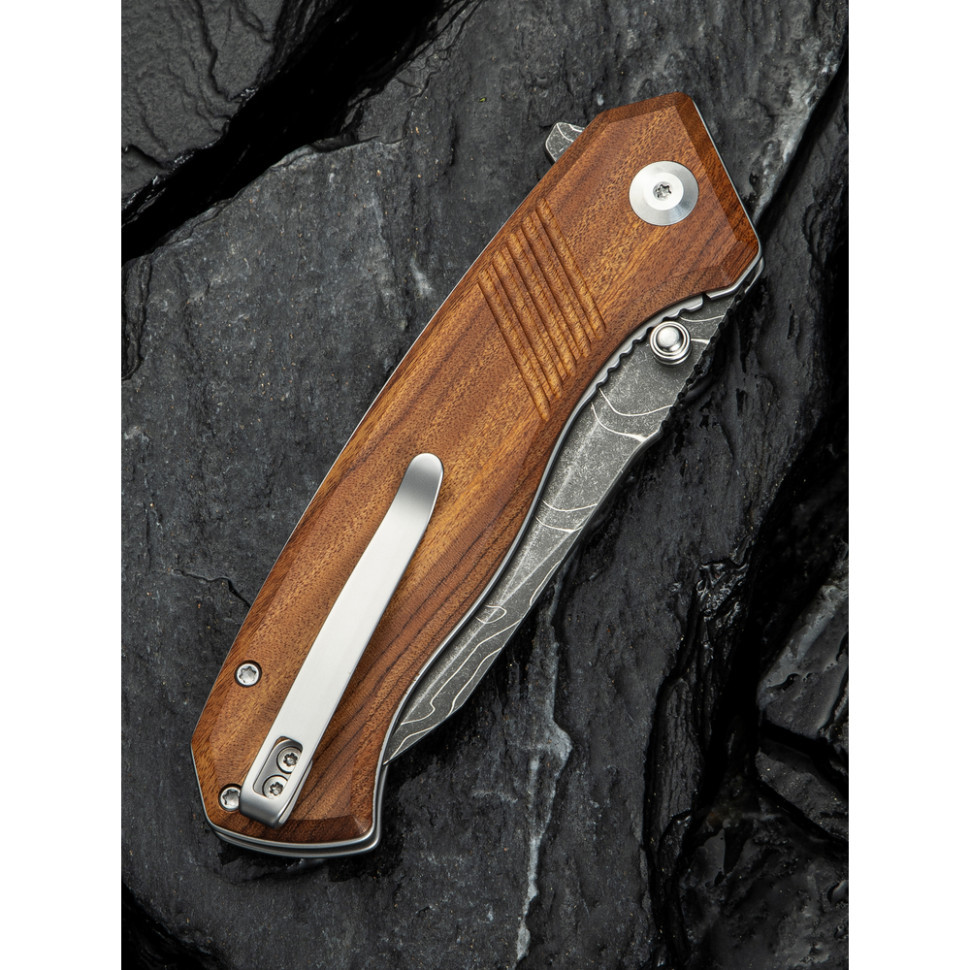 Ніж складаний туристичний Civivi Placoid, (9.3 см) Damascus / Guibourtia Wood Київ - фото 14