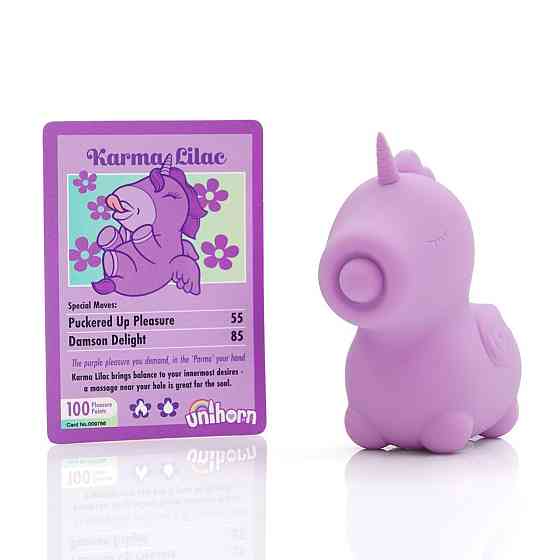 Вібратор-єдиноріжка Unihorn – Karma Lilac, з пульсацією Sex Aura Київ