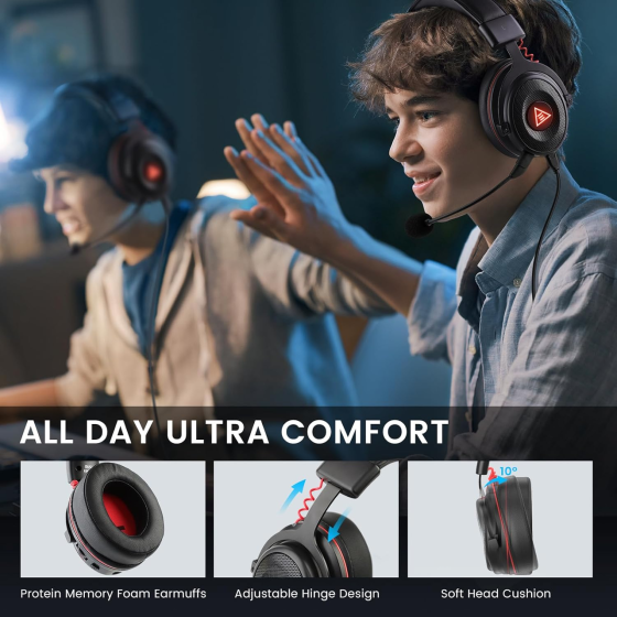 Игровая гарнитура EKSA E900 Pro 7.1 с микрофоном, 50 мм, USB/3.5 мм для ПК, PS4/PS5, Xbox, Switch Киев