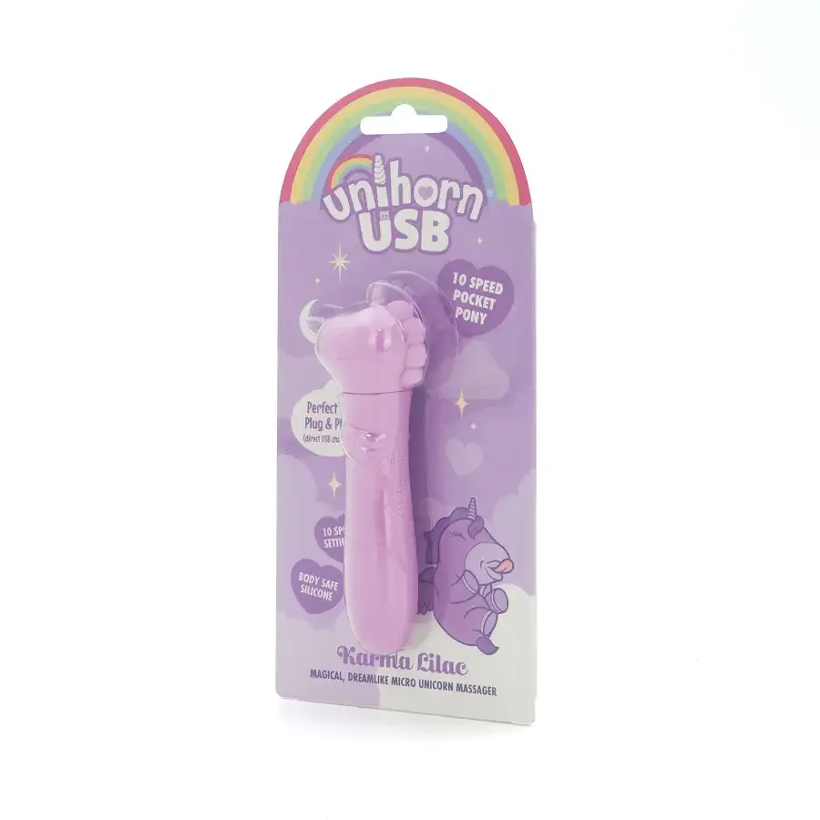 Вибратор-единорожка Unihorn USB Bullet – Karma Lilac, вибропуля, USB-зарядка, 10 режимов Львов - изображение 3